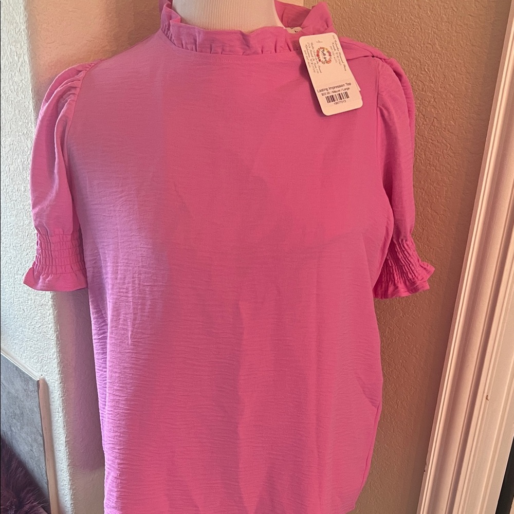 Pink Ruffled Blouse - Picture 2 of 2